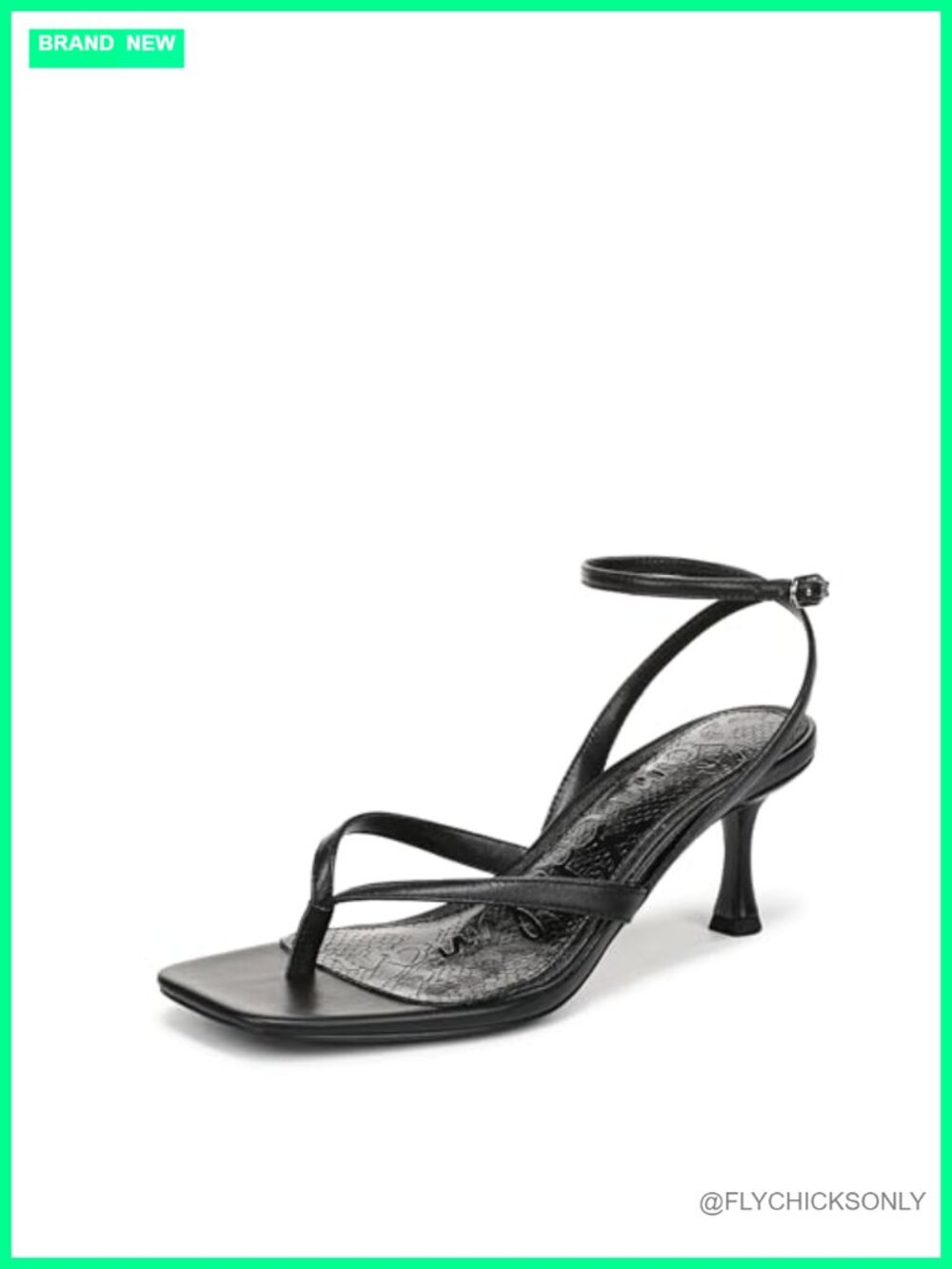 Sam Edelman Pax Leather Kitten Heel Sandals Ankle Strap Open Toe